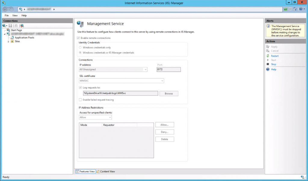 IIS - Management Service 2