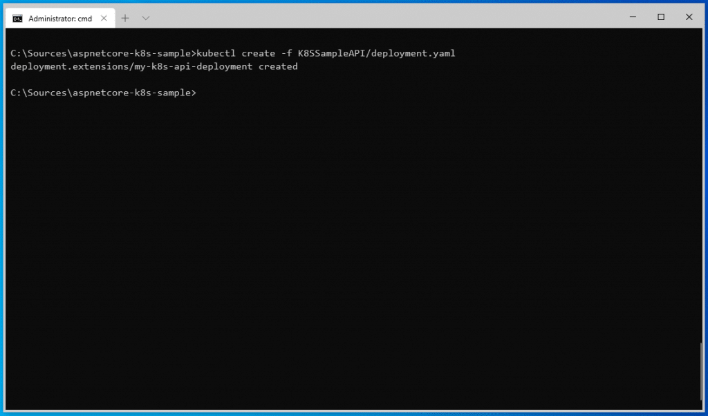kubectl create deployment